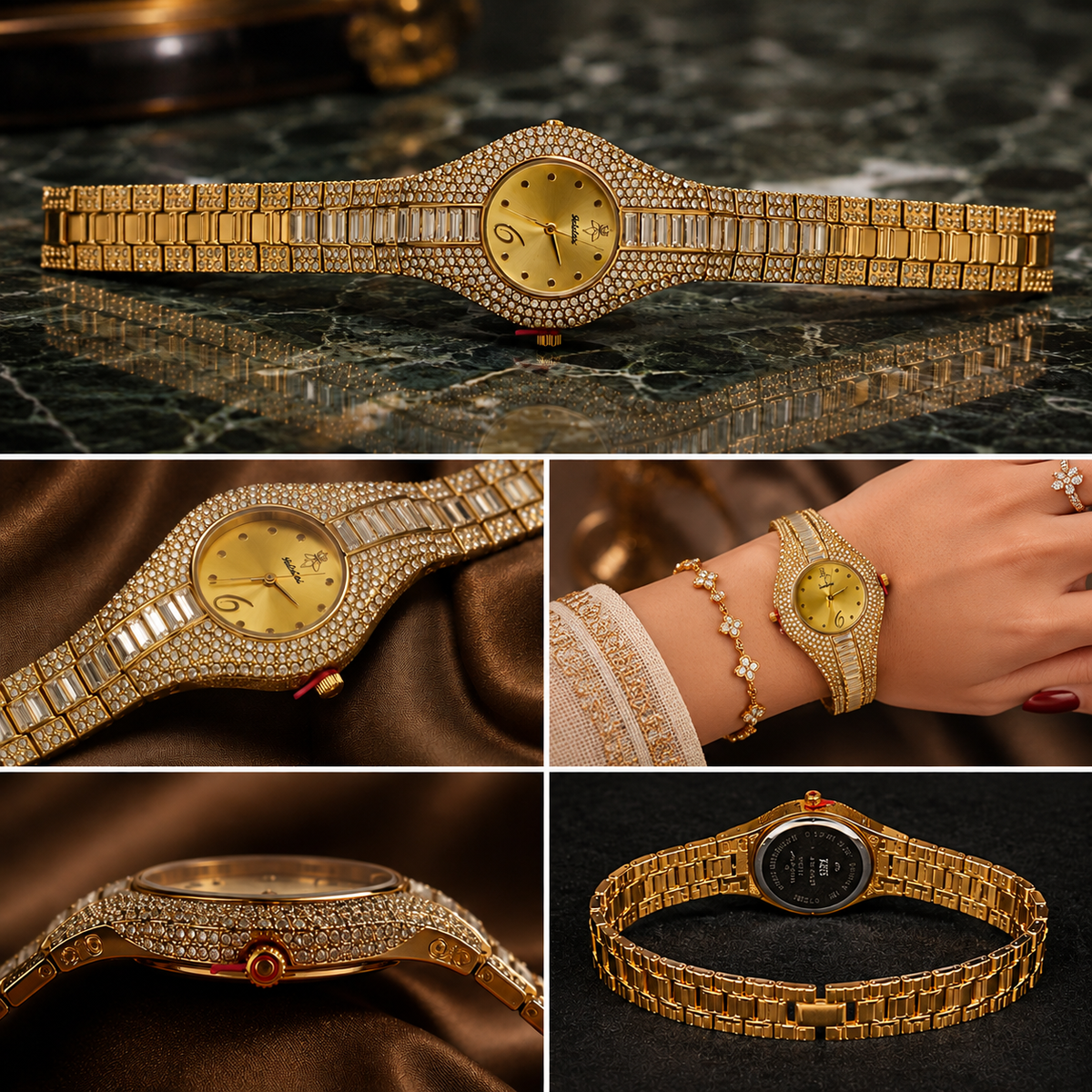 Vilante- Women’s Luxe Gold mommy Watch