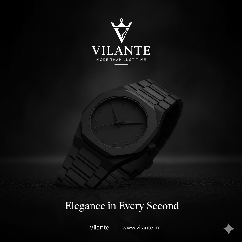 Vilante - Luxury Black Wristwatch | Minimal & Timeless Design