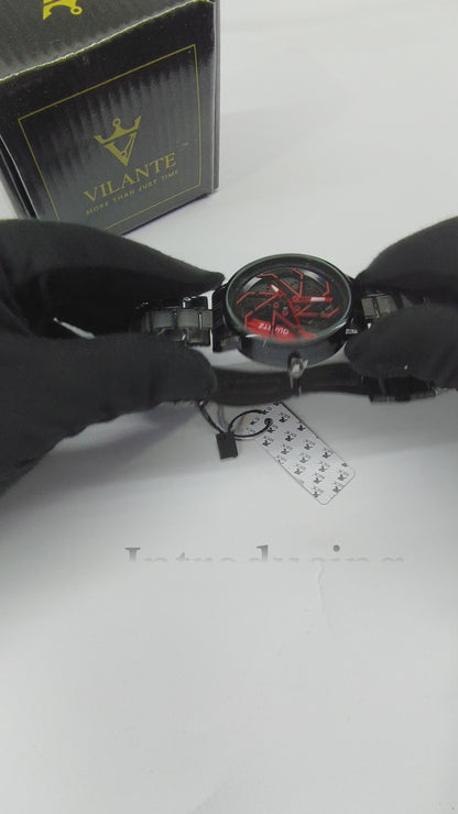 VILANTE Cavrel Edition –Red Blade Spin Watch